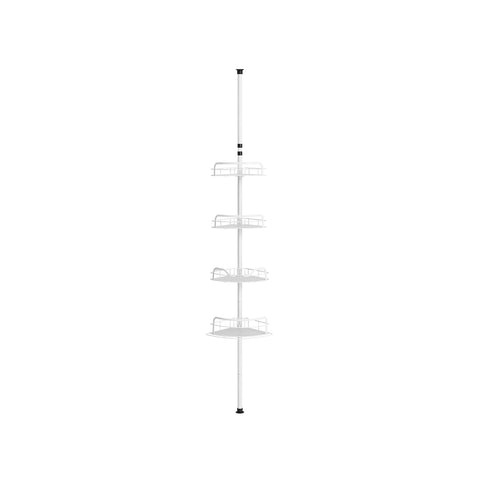 Rootz Adjustable Shower Shelf - Bathroom Organizer - Storage Rack - Space-Saving Design - 26.7 x 35 x (80-323) cm