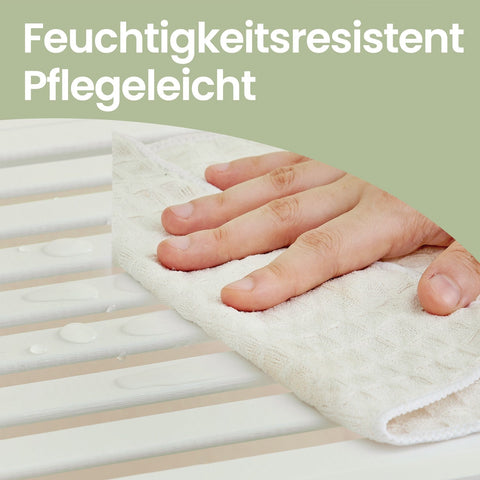 Rootz 5 Level Bathroom Shelf - Narrow Shelf - Multifunctional Storage Shelf - Bamboo Durability - 33cm x 33cm x 146cm - Cloud White