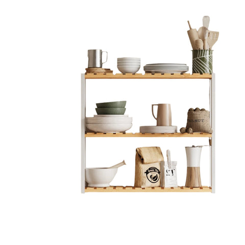 Rootz Bamboo Bathroom Shelf - Plant Shelf - Adjustable Shelving Unit - Scratch Protection - 60cm x 54cm x 15cm