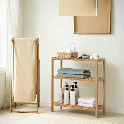 Rootz Brown Shelf - Storage Organizer - Space Saver - Eco-Friendly Design - 60 x 66 x 26 cm