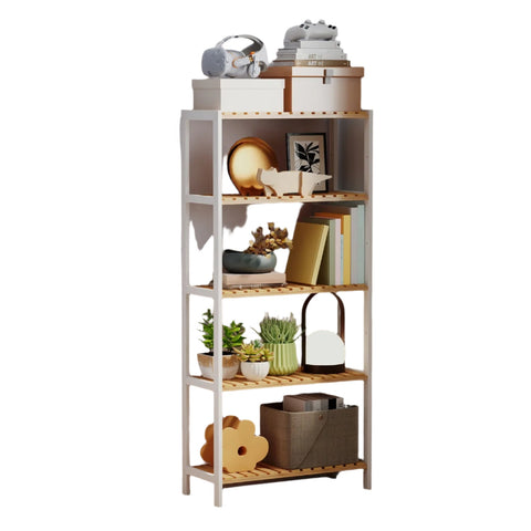 Rootz Bamboo Bathroom Shelf - Kitchen Shelf - Storage Shelf - Space-Saving Design - 60 x 26 x 130 cm