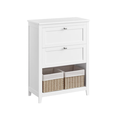 Rootz Bathroom Storage - Vanity Organizer - Cabinet with Adjustable Shelves - Cloud White - 60cm x 40cm x 80cm