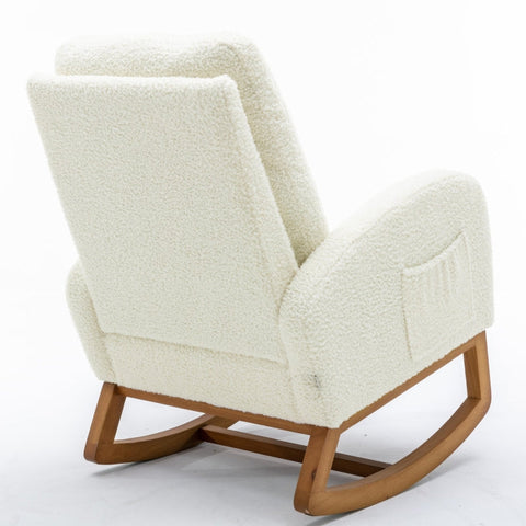 Rootz Mid-Century Modern Rocking Chair - Soft Rocker - Ergonomic Armchair - Maximum Comfort - 68.83cm x 93.97cm x 100.83cm