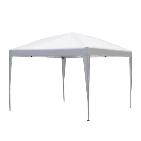 Rootz Gazebo - Pop-up Folding Gazebo - Garden Gazebo - Foldable Party Tent - Garden Tent - UV Protection - Steel + Oxford - White - 2.95 x 2.95 m