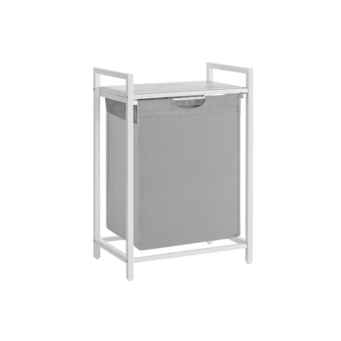 Rootz Laundry Collector with Shelf - Clothes Organizer - Storage Basket - Oxford Tissue - 50cm x 33cm x 72cm - Max Load 30kg