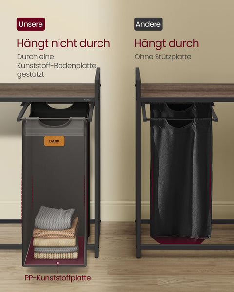 Rootz Laundry Sorter 4-Compartment - Clothes Organizer - Washing Sorter - Space Saver - 98.6cm x 33cm x 80.5cm