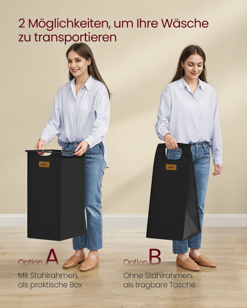 Rootz Laundry Sorter 4-Compartment - Clothes Organizer - Washing Sorter - Space Saver - 98.6cm x 33cm x 80.5cm