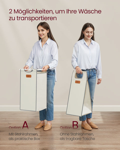 Rootz 4 Compartment Laundry Basket - Clothes Sorter - Washing Organizer - Sturdy Steel Frame - 98.6cm x 33cm x 80.5cm