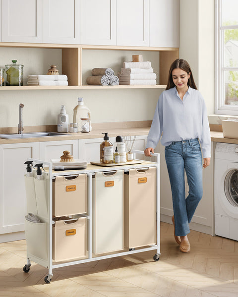 Rootz Lashing Basket with 4 Compartments - Storage Organizer - Multi-Purpose Bin - Steel & Oxford Fabric - 98.6cm x 33cm x 80.5cm