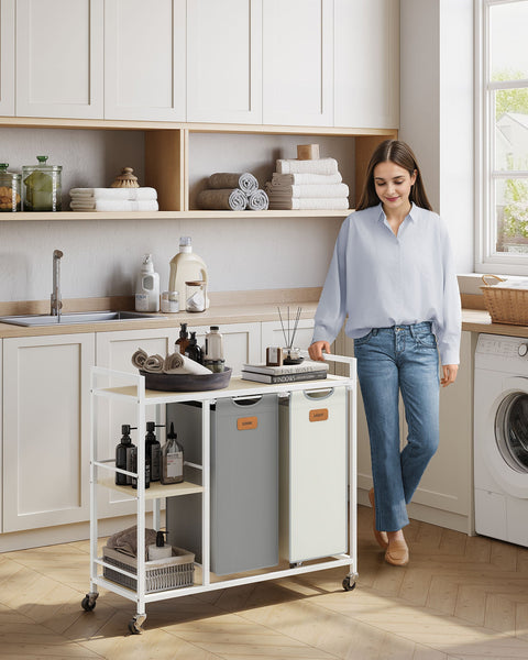 Rootz Lashing Basket - Laundry Hamper - Storage Organizer - Durable Steel Frame - 87x33x80.5cm