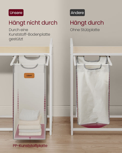 Rootz Lashing Basket - Laundry Hamper - Storage Organizer - Durable Steel Frame - 87x33x80.5cm