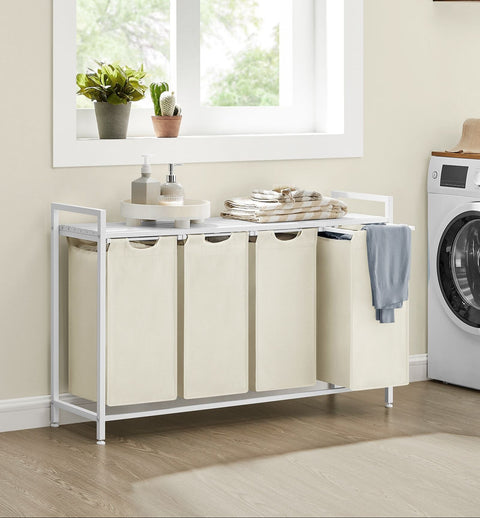 Rootz Laundry Basket - Clothes Hamper - Storage Organizer - Multi-compartment Design - 116cm x 33cm x 72cm