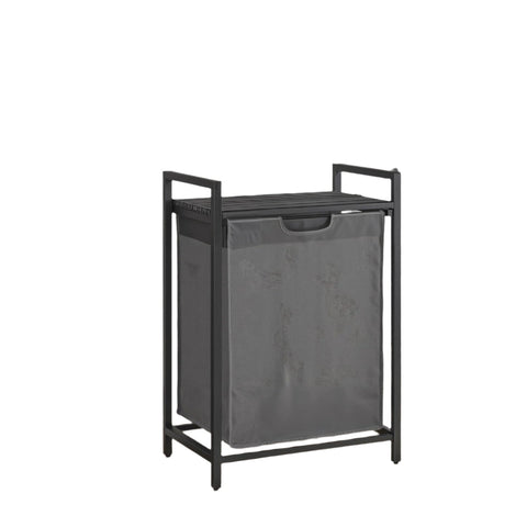 Rootz Laundry Basket - Laundry Collector with Shelf - Laundry Bag - Space-Saving Design - 50.1 x 33.1 x 72.1 cm