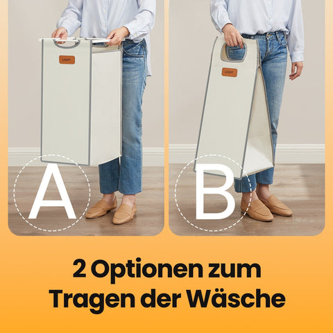 Rootz Laundry Sorter – Washing Organizer – Storage Solution – Durable Steel – 98.6cm x 33cm x 80.5cm – White_ Grey