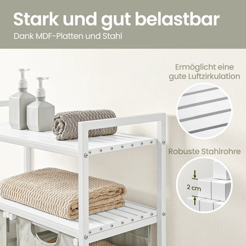 Rootz Laundry Basket - Laundry Collector - Laundry Bin - Extendable & Removable Bags - 73cm x 33cm x 92cm