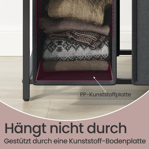 Rootz 3 Compartment Laundry Basket - Laundry Collector - Laundry Box - 92.5 x 33 x 72 cm - MDF & Steel