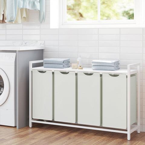 Rootz 4 Compartment Laundry Basket - Laundry Collector - Laundry Box - Efficient Organization - 116 x 33 x 72 cm