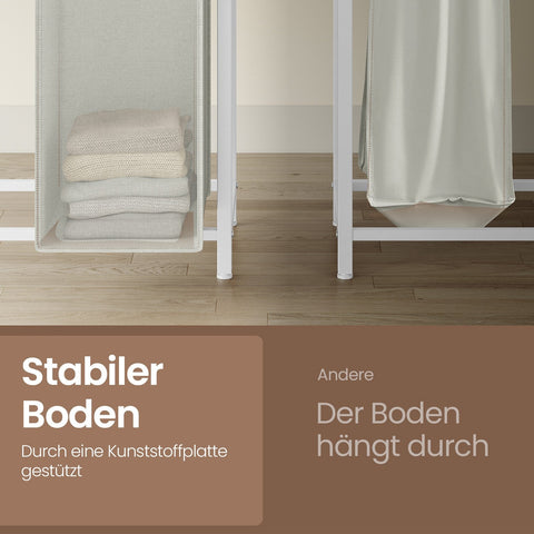 Rootz 4 Compartment Laundry Basket - Laundry Collector - Laundry Box - Efficient Organization - 116 x 33 x 72 cm