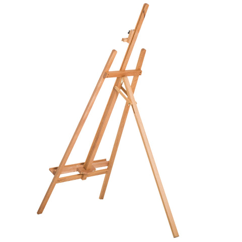 Rootz Adjustable Easel Frame - Painting Stand - Art Display - Natural Beech Wood - 65cm x 68cm x 230cm