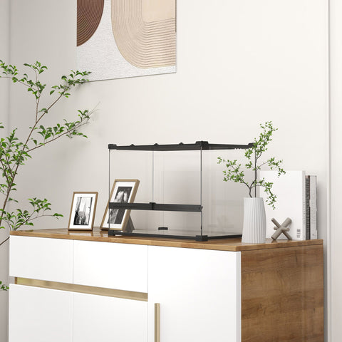 Rootz Glass Terrarium for Reptiles - Vivarium - Reptile Enclosure - Waterproof Floor - 50cm x 30cm x 35cm