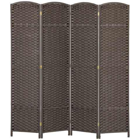 Rootz 4 Panel Foldable Paravent - Room Divider - Privacy Screen - Durable & Stable - 160cm x 1.6cm x 170cm