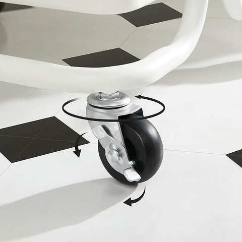 Rootz 3 Tier Rollwagen - Trolley - Storage Cart - Robust Steel Frame - 41.6cm x 33.5cm x 86.3cm - Versatile Organization