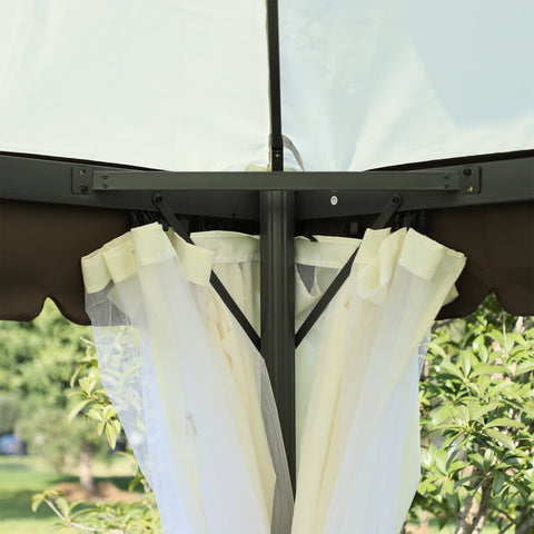 Rootz Garden Pavilion - Gazebo - Outdoor Shelter - Insect Protection - 3.9m x 2.9m x 2.8m