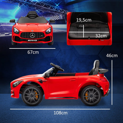 Rootz Mercedes-Benz AMG GTR Children's Electric Car - Kids Ride-On - Remote Control Ride - Safe & Fun - 108L x 67W x 46H cm