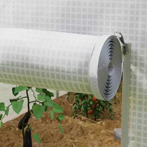 Rootz Large Tunnel Greenhouse - Garden Greenhouse - Plant Cultivation Shelter - Year-Round Growth - 800cm x 300cm x 200cm