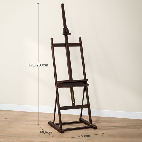 Rootz Beech Wood Easel - Artist Stand - Adjustable Art Stand - Height & Incline Adjustable - 171cm to 230cm