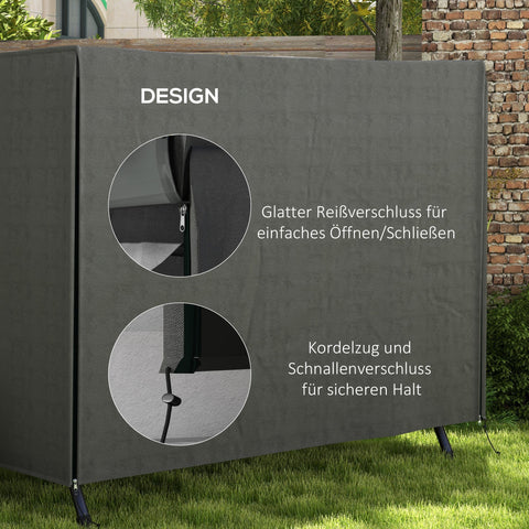 Rootz Garden Swing Cover - Protective Cover - Waterproof Cover - UV Resistant - 205cm x 124cm x 164cm - Grey