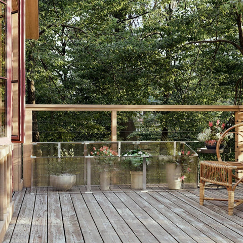 Rootz Greenhouse - Roof Window - Transparent Housing - Aluminum Frame - Cold Frame - Silver - 180x51x51cm