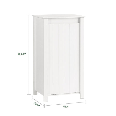 Rootz Laundry Cupboard with Fold-Out Laundry Bag - Laundry Collector - Laundry Basket - MDF Construction - Easy Transport Handles - Moisture Protection Foot Pads - 45cm x 85.5cm x 35cm