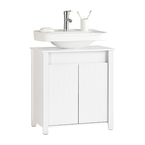 Rootz Sink Base Cabinet - Bathroom Cabinet - Under Sink Storage - Adjustable Shelf - Moisture Resistant - Easy Assembly - 60cm x 65.5cm x 34cm