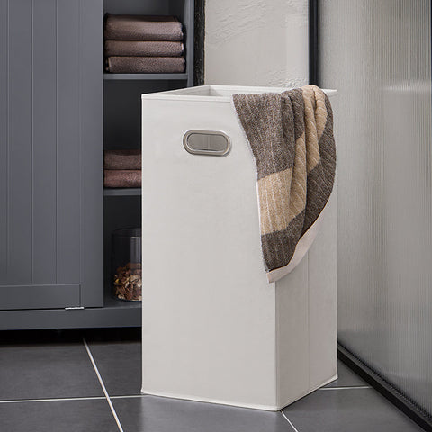 Rootz Tall Bathroom Cabinet with Drawer - Storage Unit - Laundry Basket - MDF - 60cm x 170cm x 37cm - 40kg - 70kg Capacity