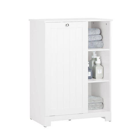 Rootz Laundry Cupboard with Laundry Bag - Laundry Collector - Laundry Basket - MDF Construction - Easy Assembly - Spacious Storage - 60cm x 86cm x 37cm