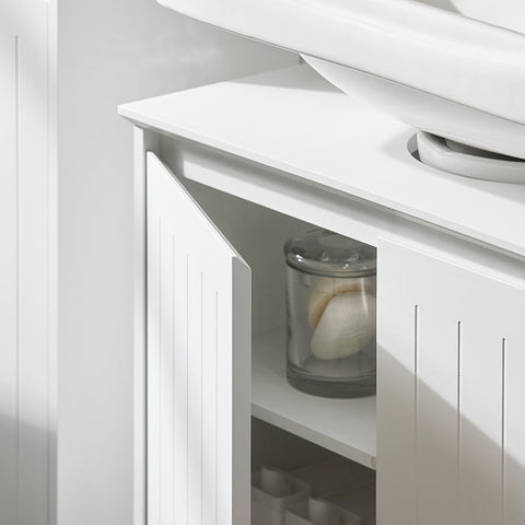 Rootz Sink Base Cabinet - Bathroom Cabinet - Washbasin Stand - Moisture Resistant - Easy Assembly - MDF Construction - 60cm x 60cm x 30cm