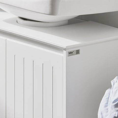 Rootz Sink Base Cabinet - Bathroom Cabinet - Washbasin Stand - Moisture Resistant - Easy Assembly - MDF Construction - 60cm x 60cm x 30cm