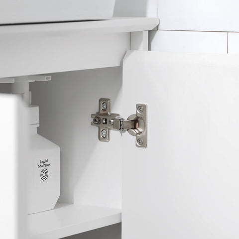 Rootz Sink Base Cabinet - Bathroom Storage - Under Sink Organizer - Moisture Resistant - Siphon Recess - Spacious Design - 60cm x 60cm x 30cm - White