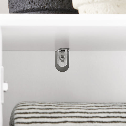 Rootz Tall Bathroom Cabinet - Storage Tower - Linen Closet - Adjustable Shelves - Anti-Tip Design - MDF Construction - 30cm x 170cm x 30cm