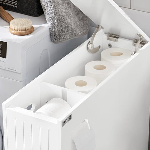 Rootz Niche Storage Trolley - Kitchen Cart - Bathroom Cabinet - Mobile & Stable - Ample Storage - MDF Construction - 20cm x 75cm x 60cm