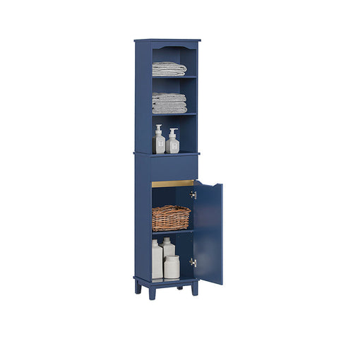 Rootz Tall Bathroom Cabinet - Storage Organizer - Shelving Unit - MDF & Pine Construction - Adjustable Shelf - Anti-Tip Design - 35cm x 170cm x 30cm