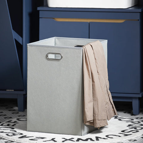 Rootz Laundry Cabinet with Built-In Laundry Bag - Linen Cabinet - Laundry Organizer - Durable MDF and Pine Construction - Moisture Protection - Easy Assembly - 40cm x 96cm x 40cm