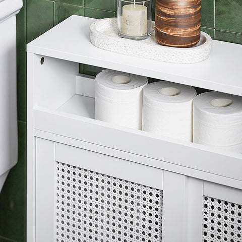 Rootz Bathroom Storage Cabinet - Narrow Cabinet - Slim Space Saver - Adjustable Shelf - 20x70x65cm - MDF - Toilet Paper Storage