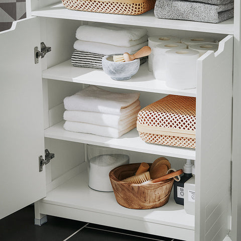 Rootz Modern Bathroom Cabinet - Sideboard - Hall Closet - Spacious Storage - Versatile Use - Stable Design - 70cm x 90cm x 35cm