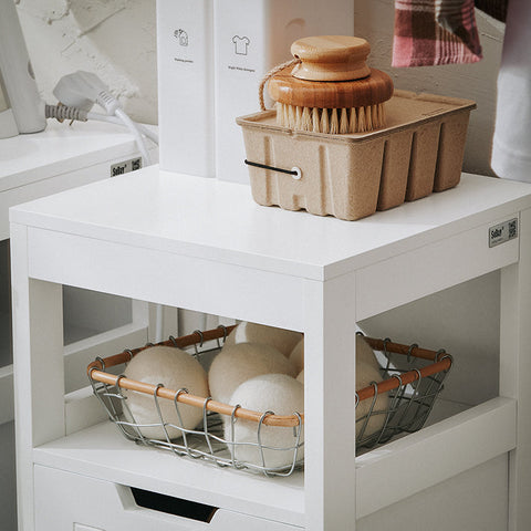 Rootz Laundry Shelf - Linen Storage Rack - Bathroom Storage Organizer - MDF Construction - 30cm x 90cm x 30cm