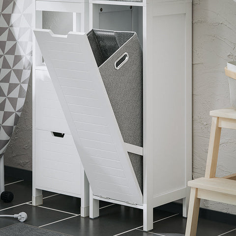 Rootz Bathroom Storage Cabinet - Utility Cabinet - Organizer - MDF Material - 30cm x 145cm x 30cm. Ideal for Laundry, Towels & Accessories