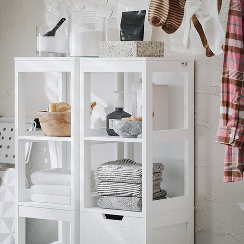 Rootz Bathroom Storage Cabinet - Utility Cabinet - Organizer - MDF Material - 30cm x 145cm x 30cm. Ideal for Laundry, Towels & Accessories