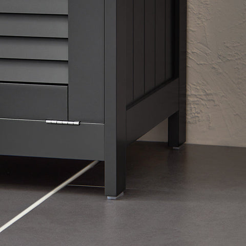 Rootz Tall Bathroom Cabinet - Slim Storage Organizer - Laundry Hamper - MDF and Pine - Wall Mounted - 40cm x 170cm x 37cm