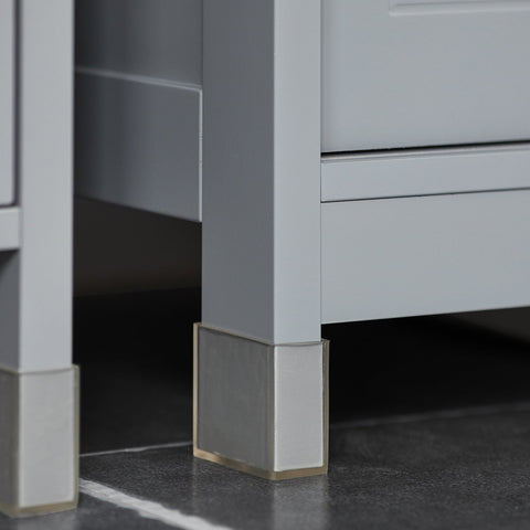 Rootz Sink Base Cabinet - Washbasin Stand - Bathroom Vanity - Spacious Storage - Moisture Protection - Easy Assembly - 60cm x 60cm x 30cm - Steel Gray